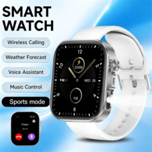 2.01-Inch HD Smartwatch (Call/Answer) Unisex, Wireless Calling And Multiple Sports Modes, Weather Forecast, AI Voice Control, Music Playback Control, Camera Control, Compatible With IOS And Android Phones. - View 8