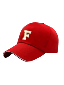 1pc Unisex Y2K Style A-Z Letters Printed Baseball Cap, Outdoor Sun Protection Hat, For Sports, Commuting - Red - View 11