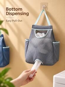 Kitchen Trash Bag Storage Organizer, Plastic Bag & Shopping Bag Dispenser, Wall-Mounted Pull-Out Storage Box For Collection - Multicolor - View 3