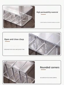 1 hộp quản lý cáp chống bụi, hộp sắp xếp cáp, hộp lưu trữ cáp dữ liệu để bàn, phù hợp cho sạc điện thoại, kẹp dây nguồn - Trong sáng - Xem 5