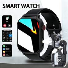 ZhiKexing Set Kombo Jam Tangan Olahraga Pintar + Earbud Nirkabel, Layar HD 1,83 Inci, Baterai 260mAh, Mendukung Panggilan Nirkabel, Pemutaran Musik, Notifikasi Pesan, Dengan Lampu LED, Kalkulator, Jam Alarm, dan Lainnya, Kompatibel dengan Android dan iOS, Desain Modern yang Modis, Hadiah Ideal untuk Pria, Wanita, Pasangan, atau Orang Tua - View 11