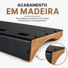 Pedalboard Fuhrmann PB5 Luxo Detalhe Em Madeira Universal Cor Preto - Preto - Visão 6