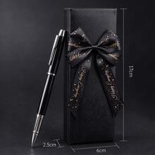 1pc Gift Box Metal Ballpoint Pen, 2 Styles Available (Red / Black Bow), With 2 Refills, Smooth Writing For Business & Office - Multi-color - View 2