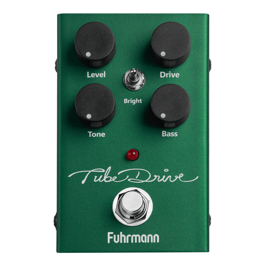 Pedal de efeito analógico para guitarra Tube Drive Fuhrmann Td10 Verde