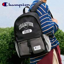 Champion Vintage College Backpack, Black & Grey Colorblock Large Capacity School Bag For Campus, Classes And Short Trips - Black - View 7