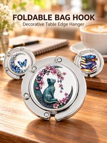 2PS Creative Portable Foldable Tabletop Bag Hook - Cute Cartoon Animal Design Decorative Hooks For Hanging Purses Backpacks Grocery Totes On Tables, Space-Saving Organizer For Home Kitchen Office Restaurant Closet Entryway, Sturdy Non-Slip - Multicolor - View 4
