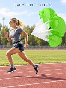 Running Speed Training Parachute Resistance Sprint Chute For Soccer Basketball Track Field Explosive Power Stamina Builder Portable Outdoor Workout Gear With Adjustable Strap For Adult Athletes - Multicolor - View 8