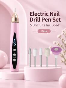 Rechargeable 320mAh Electric Nail File, Mini Nail Pen And Multi-Head Nail Grinder Set, Instantly Create Smooth And Shiny Nails - Rose Gold - View 17