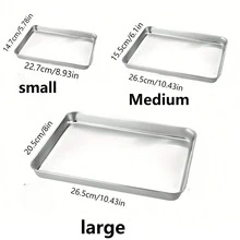 1pc/3pcs Stainless Steel Flat Bottom Steamer Tray, Kitchen Food Storage Container, Suitable For Steaming Vegetables And Baking Cakes - Multicolor - View 11