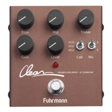 Pedal de Efeitos Clean Simulador Digital Fuhrmann SD01 Marron - Marrom - Visão 2