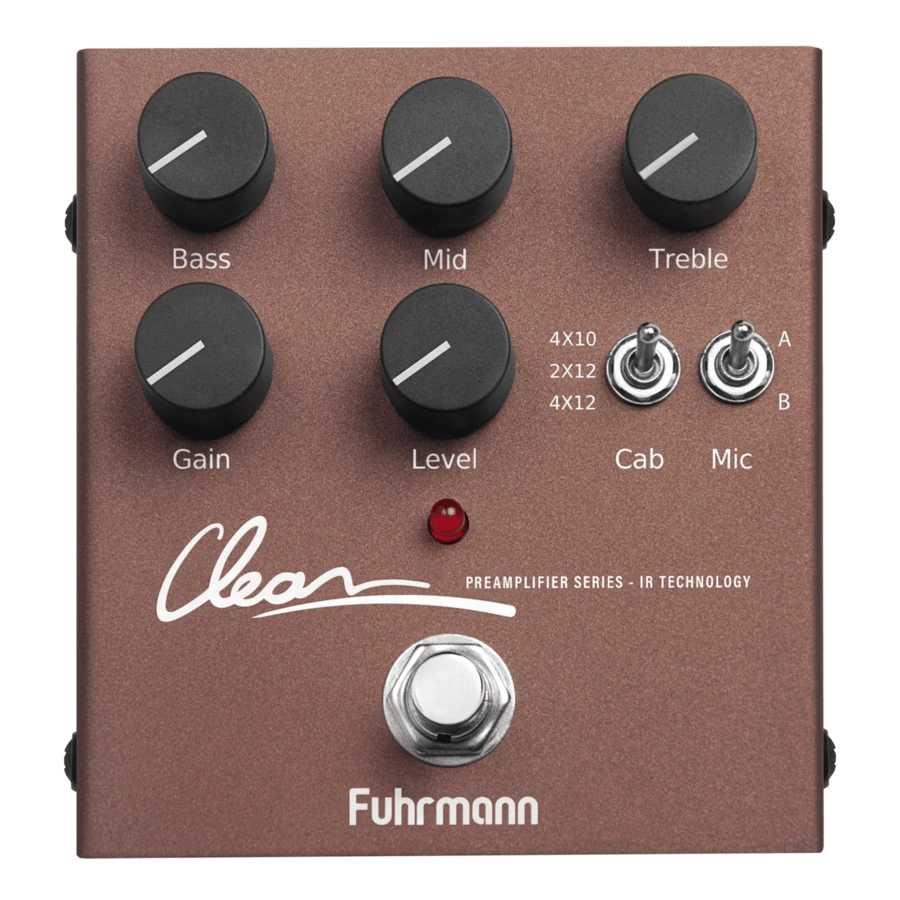Pedal de Efeitos Clean Simulador Digital Fuhrmann SD01 Marron
