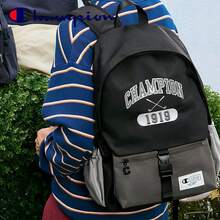 Champion Vintage College Backpack, Black & Grey Colorblock Large Capacity School Bag For Campus, Classes And Short Trips - Black - View 4