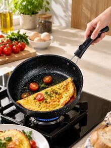 2pcs/1pc Granite Pattern Non-Stick Frying Pan, Kitchen Flat Bottom Pan With Cool-Touch Handle, Easy To Clean, Suitable For Frying Eggs, Pancakes, Steak, Vegetables, Breakfast And Daily Cooking, Compatible With Gas Stove, Electric Stove And Induction Cooktop, Kitchen Cookware - View 14