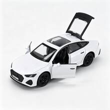 1pc Alloy Die-Cast Sport Sedan Model Car, Detailed Vehicle Miniature With Openable Doors & Trunk, 4 Colors Random Style, Desktop Display Collectible, Birthday Gift, Christmas Gift, Holiday Gift Choice - Multicolor - View 4
