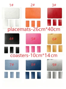 4/8/12/16pcs Rectangular Faux Leather Placemats, Waterproof Oil-Resistant Wipeable PVC Table Mats, Soft Rollable Heat-Insulating Dining Table Decor, Multiple Colors, Suitable For Home, Hotel, Western Restaurant And Outdoor Use - Multicolor - View 10