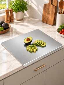 Stainless Steel Cutting Board With Edge, Suitable For Kitchen Countertop, Ideal For Preparing Meat, Vegetables, Dough And Baked Goods, Easy To Clean - Multicolor - View 15