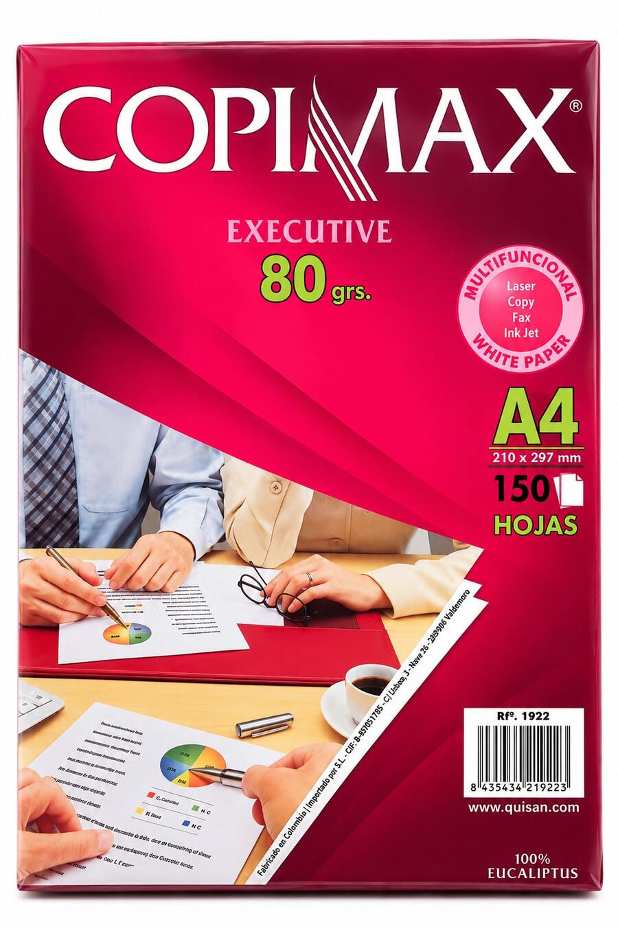 COPIMAX EXECUTIVE A4 – ¡CALIDAD PREMIUM PARA TUS IMPRESIONES! ✨ Papel ultra blanco de 80 g/m², ideal para obtener impresiones nítidas y profesionales. ✅ Formato A4 (210 * 297 mm). ✅ 150 hojas por paquete. ✅ Compatible con impresoras láser y de inyección de tinta. ✅ Perfecto para oficinas, colegios y hogares. - A - Ver 1