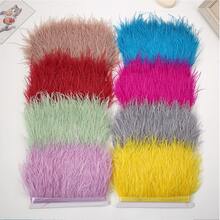 100cm (39.37 Inches) Artificial Feather Trim, For DIY Crafts, Dresses, Handbags, Home Cushions, Stage Costumes, Party Wedding Graduation Season Decoration, Handmade DIY Projects - Fabric Ribbon Edge Trim - Multi-color - View 1
