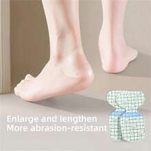 QKC 10PCS Soft Elastic Foot Care Heel Pads, Breathable Anti-Slip Heel, Anti-Friction Heel Protectors, Suitable For Dry Cracked Heels - Transparent - View 3