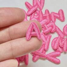 1 Set Embroidered Iron-On Mini Letter Applique Patches, Suitable For Embroidering Names, Backpacks, Clothing, Decorative Accessories, Gifts - Multicolor - View 5