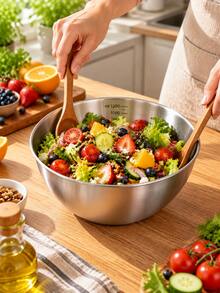 3/1pc Large Stainless Steel Measuring Mixing Bowl, Rust-Proof, Suitable For Salad, Cooking And Baking - View 15
