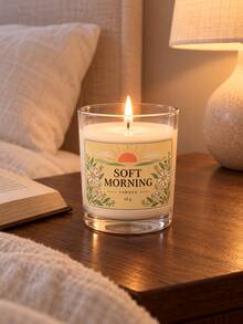 1pc/2pcs Floral Glass Jar Scented Candle, Soft Morning Fragrance Candle, Suitable For Bedroom, Living Room, Bathroom And Dining Table, Warm Home Decor Gift, Perfect For Family Gatherings, Housewarming, Birthday And Holiday Celebrations - Multi Scents - View 9
