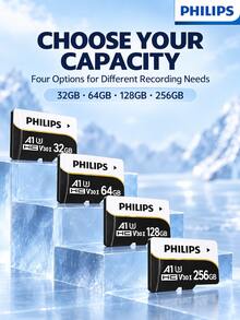 PHILIPS Kartu Memori TF MicroSD 16G/32G/64G/128G A1 U3 V30 Perekaman 4K HD Kecepatan Tinggi untuk Kamera Dasbor dan Pemantauan Keamanan, Kecepatan Baca 100MB/s, Kartu Penyimpanan Tahan Lama FM23TF-K - View 8