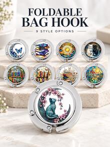 2PS Creative Portable Foldable Tabletop Bag Hook - Cute Cartoon Animal Design Decorative Hooks For Hanging Purses Backpacks Grocery Totes On Tables, Space-Saving Organizer For Home Kitchen Office Restaurant Closet Entryway, Sturdy Non-Slip - Multicolor - View 2