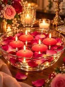 100/50/30/20/10/6/1pc Floating Candles, Scented Candles, Floating Balloons, Wedding Decoration Candles, Suitable For Hotel Candles, Floating Wax, Tea Candles, Romantic Wedding Candles, Round Table Centerpiece Decoration Candles - Multicolor - View 12