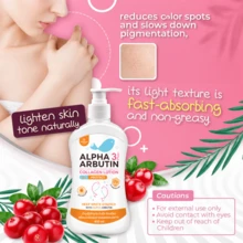 Alpha Arbutin 10x Whitening Body Lotion 400ml, Icy Instant Brightening Whitening Cream, Non-Greasy Fast Absorption, UV Protection, Targeted For Spots Body Lotion - Collagen - View 4