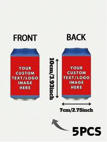 Custom Can Cooler, Personalized Photo Cup Sleeve, Double-Sided Custom Drink Holder, Custom Picture & Text Koozie, Personalized Beverage Holder, Reusable Can Insulator, Party Favor, Birthday Gift - Multicolor 2 - View 50