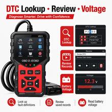 V511 OBD2 Car Diagnostic Scanner, Engine Fault Code Reader With 40,000+ DTC Library, Full OBDII Modes, Live Data Graphing, Battery Test, SMOG Check & I/M Readiness - Red - View 2