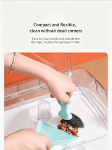 1 Set Mini Desktop Broom And Dustpan (Includes 1 Brush And 1 Dustpan): Suitable For Home, Kitchen, Bathroom, Bedroom, Office, Dining Area And Other Daily Use. Perfect Christmas Or Halloween Gift. - Multi-color - View 3