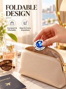 Foldable Table-Edge Hanger,Bag Hanger,Multifunctional Tabletop Hanging Clip,Home Decor,Practical And Convenient; Great For Organization And Storage; Suitable For Hanging Bags On Tables, In Classrooms, Or In Bedrooms; A Travel And Outdoor Essential - Multicolor - View 4