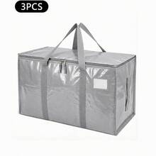 Extra Large Thickened Moving Storage Bag With Sturdy Zipper And Reinforced Handles, Durable Fabric Storage Tote Bag, Suitable For Clothing, Bedding, Ideal For Closet Organization, Home Storage, Moving, Dorm And Seasonal Item Storage - Multicolor - View 14