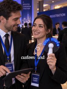 1PC Custom LED Message Fan, Personalized Programmable Light Up Handheld Fan, DIY Text Display Fan For Concert, Festival, Party, Night Run, Rave, Event, Outdoor Sports, Gift, Portable Battery Powered Fan Light - Multi-color 6 - View 2