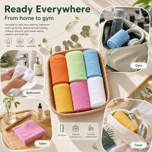 Face Towels 6/18/36pcs, Super Soft Skin-Friendly Face Cloths, Suitable For Sensitive Skin, 10x10 Inch Large/Small Facial Cleansing Towels, Reusable Washable Makeup Remover Cloths, Easy To Rinse Multi-Color Face Cleansing Cloths - Multicolor - View 6