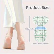 QKC 10PCS Soft Elastic Foot Care Heel Pads, Breathable Anti-Slip Heel, Anti-Friction Heel Protectors, Suitable For Dry Cracked Heels - Transparent - View 5