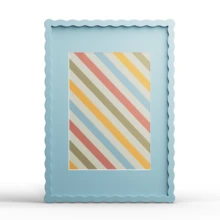 1pc Wavy Multicolor Photo Frame (Red, Yellow, Blue, Green, White, Black, Pink, Purple, Grass Green), Fashionable And Versatile Home And Office Decor - Suitable For Desktop And Wall Display, Perfect Housewarming Gift (Photo Not Included) - Multicolor - View 77