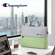Túi đựng laptop Champion phối màu patchwork, chống sốc, dung tích lớn, túi bảo vệ laptop, túi đi làm cho nhân viên văn phòng và học sinh sinh viên - màu xanh lá - Xem 3