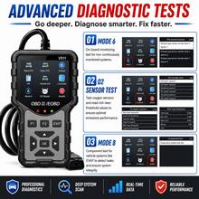 Pemindai OBD2 Profesional V511, Pembaca Kode Diagnostik Mobil, Mendukung Semua Mode OBDII, Pustaka DTC 40.000+, Grafik Data Real-Time, Uji Pengaktifan Baterai, Pemeriksaan SMOG, dan Status Kesiapan I/M. - V511 - View 5