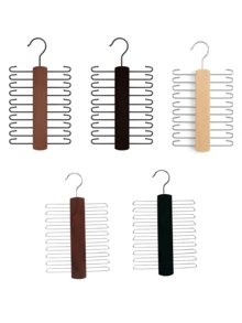 Tie Rack Organizer For Closet, With 20 Rotating Non-Slip Hooks, Multi-Layer Storage Unit, Ideal For Bedroom Clothing And Various Items Organization - Multicolor - View 2