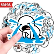 50pcs/Set Crazy Mood Doodle Stickers, Minimalist Line Art Character Sticker Pack, Suitable For Laptop, Scrapbook Decoration, Made Of High-Quality Waterproof Sticker Material, Resistant To Fading Or Tearing, Suitable For Long-Term Decoration Of Water Bottles, Laptops - Multicolor - View 5