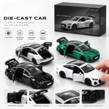 1pc Alloy Die-Cast Sport Sedan Model Car, Detailed Vehicle Miniature With Openable Doors & Trunk, 4 Colors Random Style, Desktop Display Collectible, Birthday Gift, Christmas Gift, Holiday Gift Choice - Multicolor - View 2