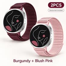 2PCS Nylon Loop Sport Band Compatible With Samsung Galaxy Watch 9/8/8 Classic 40mm/44mm/46mm, Stretchy Elastic Fabric Wristband - 2PCS - View 4