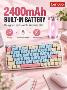 Lenovo 4Y41K73272 Mechanical Keyboard, Triple-Mode Multi-Device Switching, PBT Anti-Oil Keycaps, Portable 83-Key Keyboard For Office - View 6