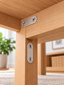Stainless Steel 2-Hole Flat Mending Plates With Screws, Straight Connector Brackets For Furniture, Shelves And Wood Repairs - Multiple Styles - View 7