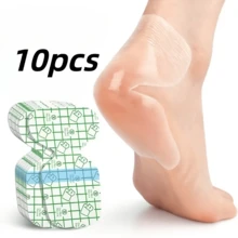 QKC 10PCS Soft Elastic Foot Care Heel Pads, Breathable Anti-Slip Heel, Anti-Friction Heel Protectors, Suitable For Dry Cracked Heels - Transparent - View 7