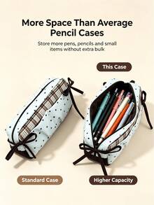 Star & Plaid Bow Pencil Case Set With 2 Coil Notebooks - Sets - View 4