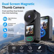 Dual-Screen Magnetic Thumb Camera, HD Recording, One-Key Switching, 1.47-Inch Large Screen, Portable Neck-Hanging, Outdoor Cycling, Vlog, Mini Sports Camera Recorder - View 6
